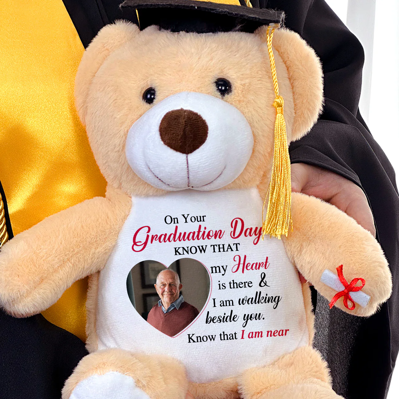Know That I Am Near - Personalized Graduation Teddy Bear - Image 2
