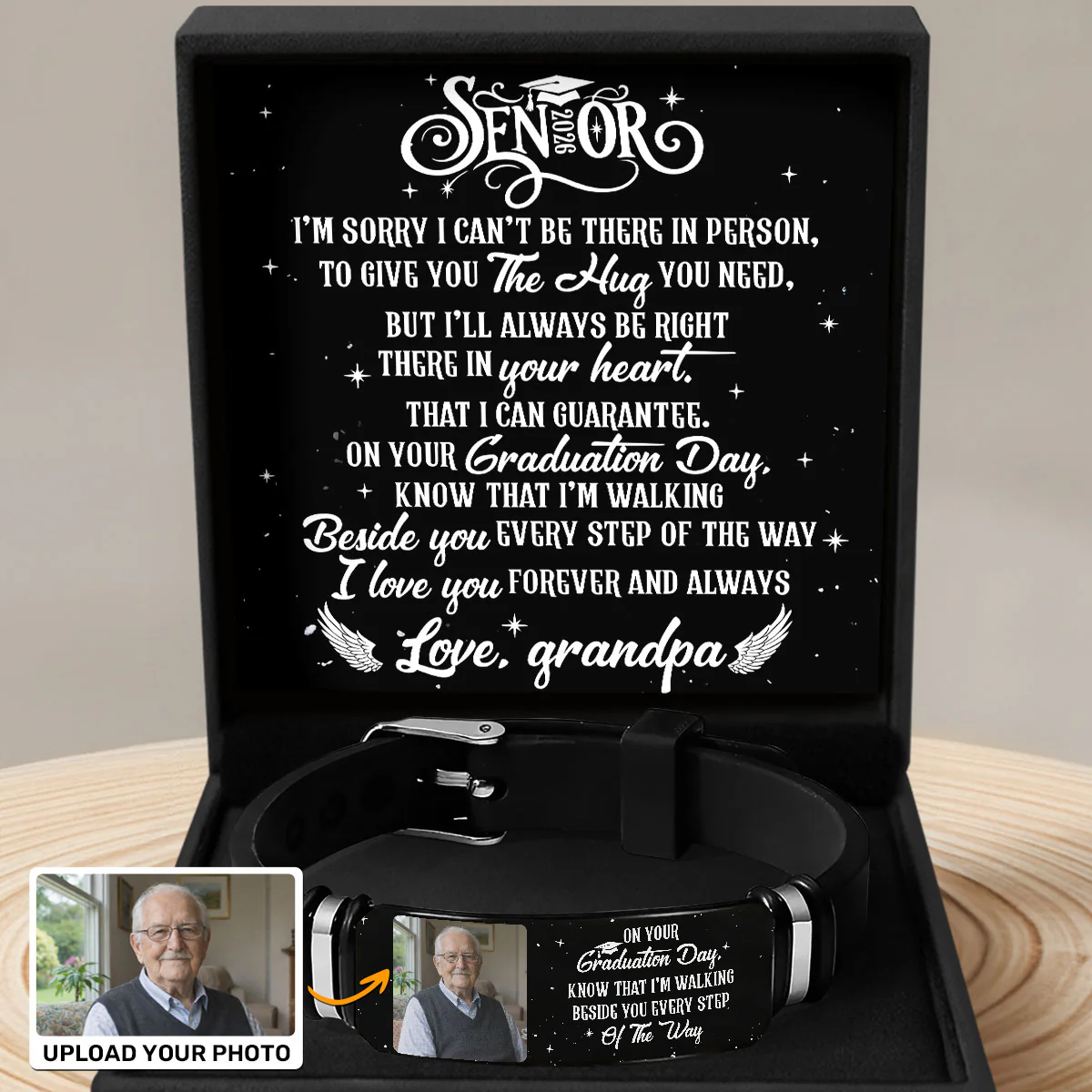 Know That I'm Walking Beside You Every Step Of The Way - Personalized Bracelet