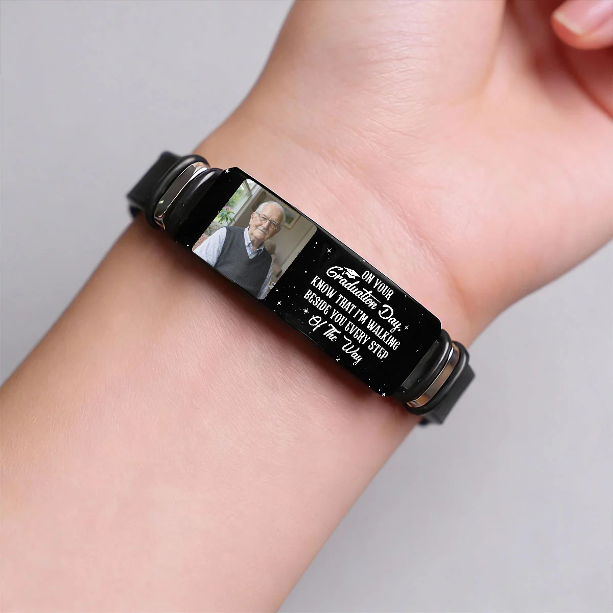 Know That I'm Walking Beside You Every Step Of The Way - Personalized Bracelet - Image 6