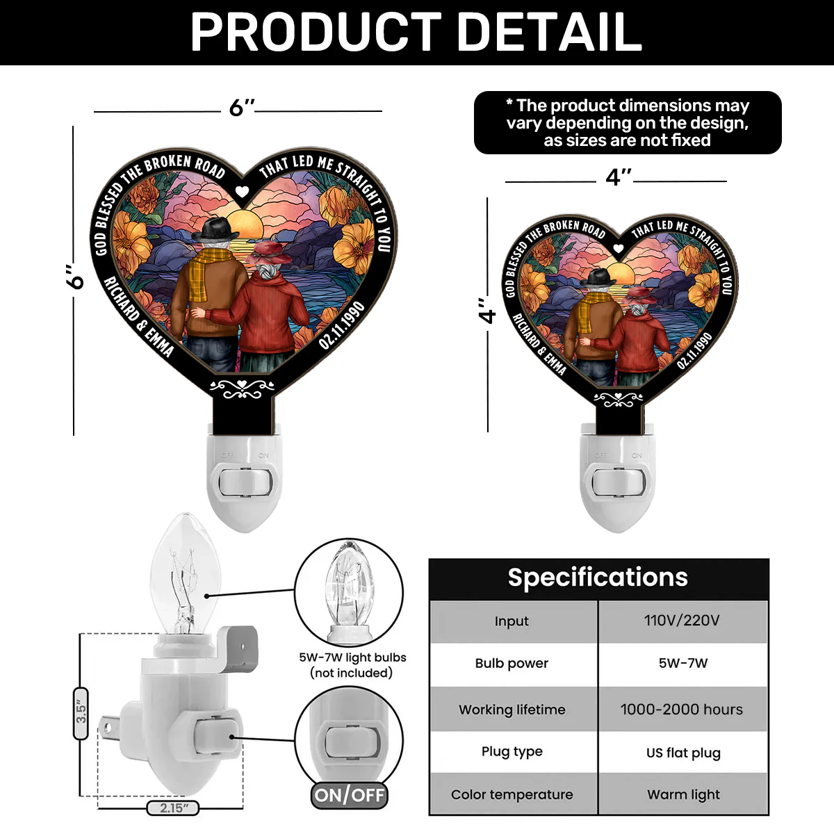 Led Me Straight To You - Personalized Plug-in Night Light - Image 6