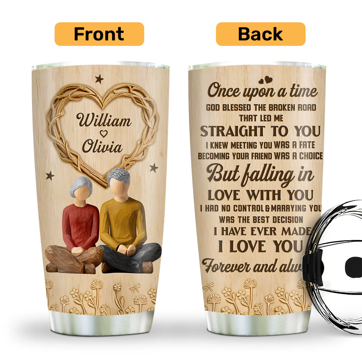 Led Me To You - Personalized Stainless Steel Tumbler - Image 2