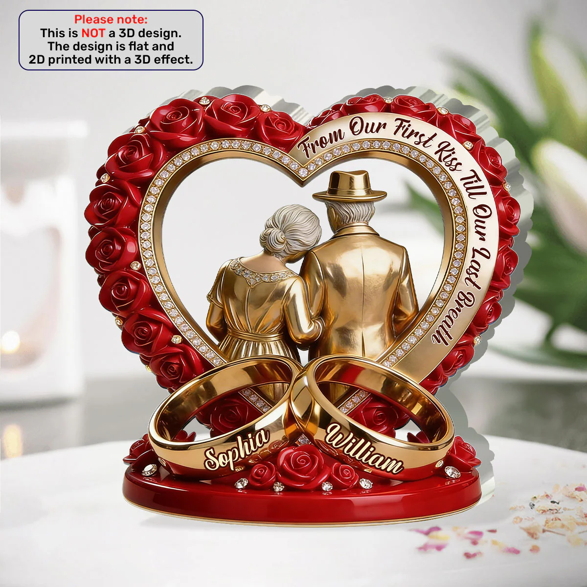 Legacy Of Love Sculpture - Personalized Custom Shaped Acrylic Plaque