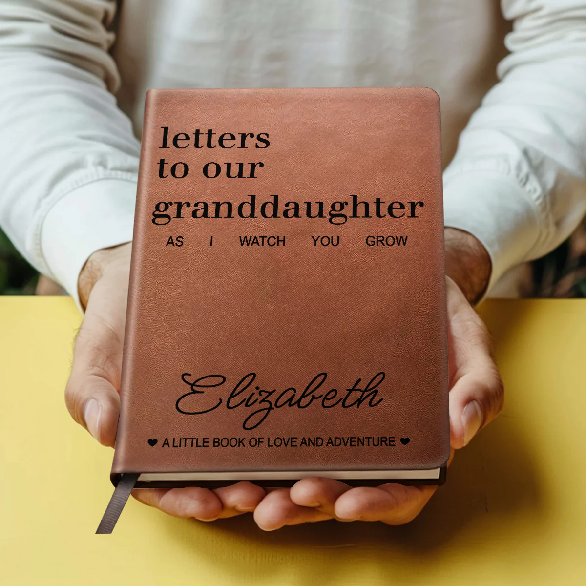 Letters To My Loving Grandchild - Personalized Leather Cover Notebook - Image 4