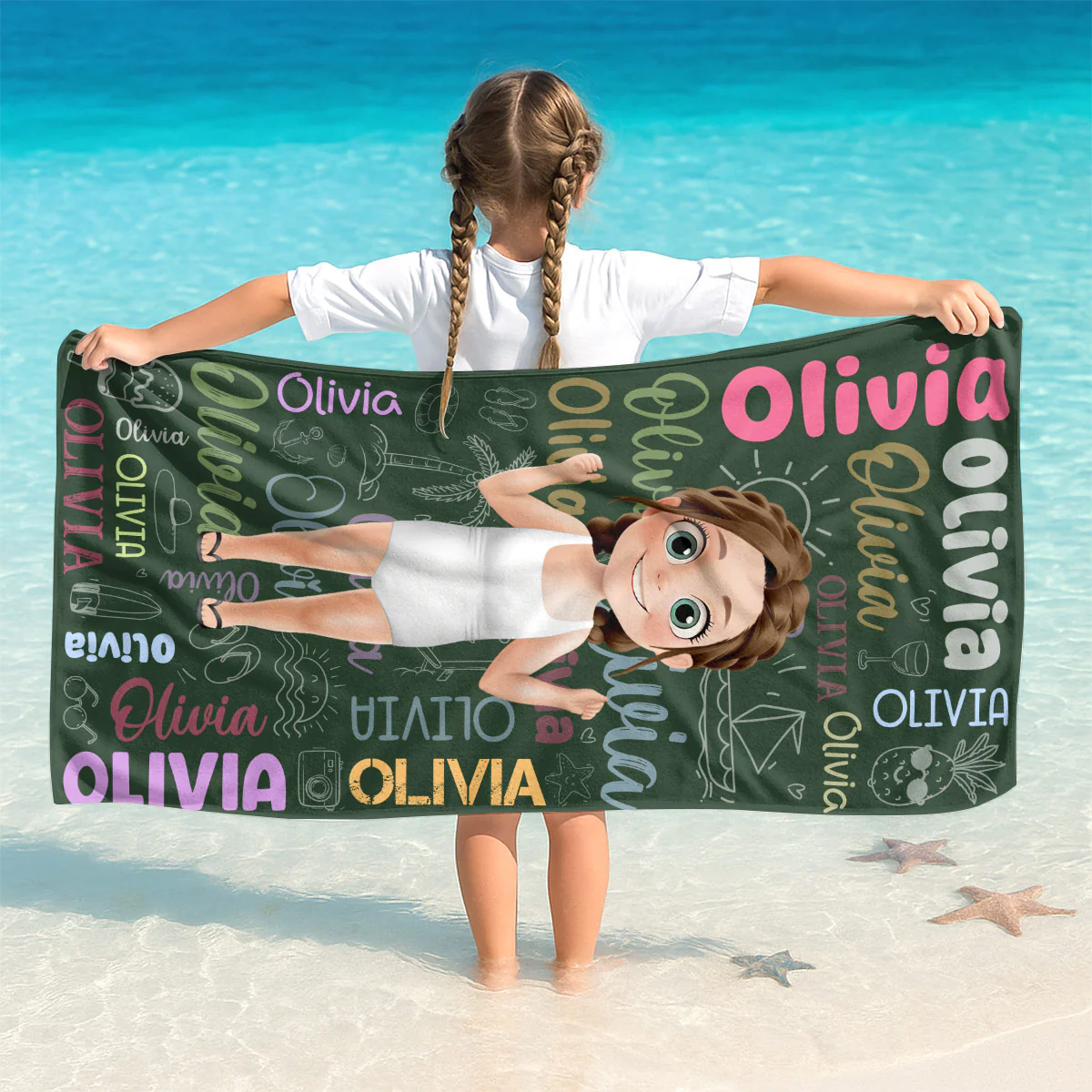 Life Is Better At The Beach - Personalized Beach Towel - Image 2