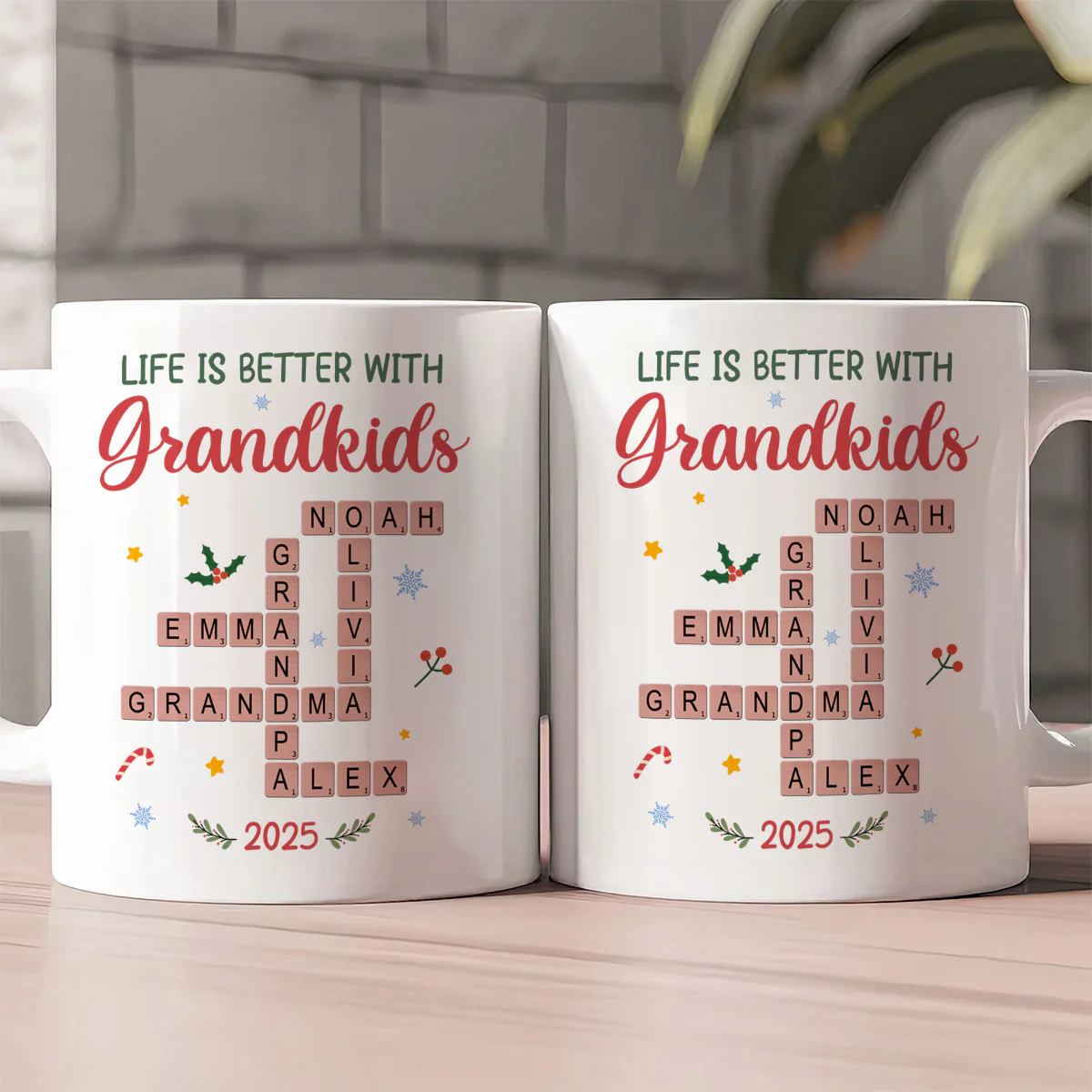 Life Is Better With Grandkids - Personalized Ceramic Coffee Mug - Image 2