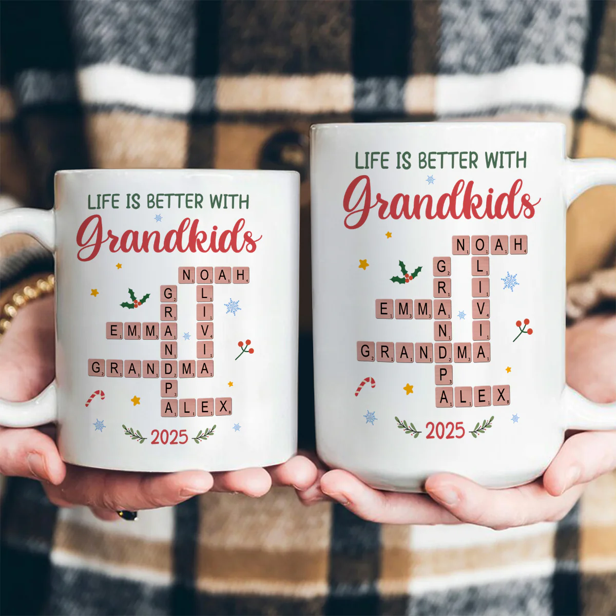 Life Is Better With Grandkids - Personalized Ceramic Coffee Mug - Image 4
