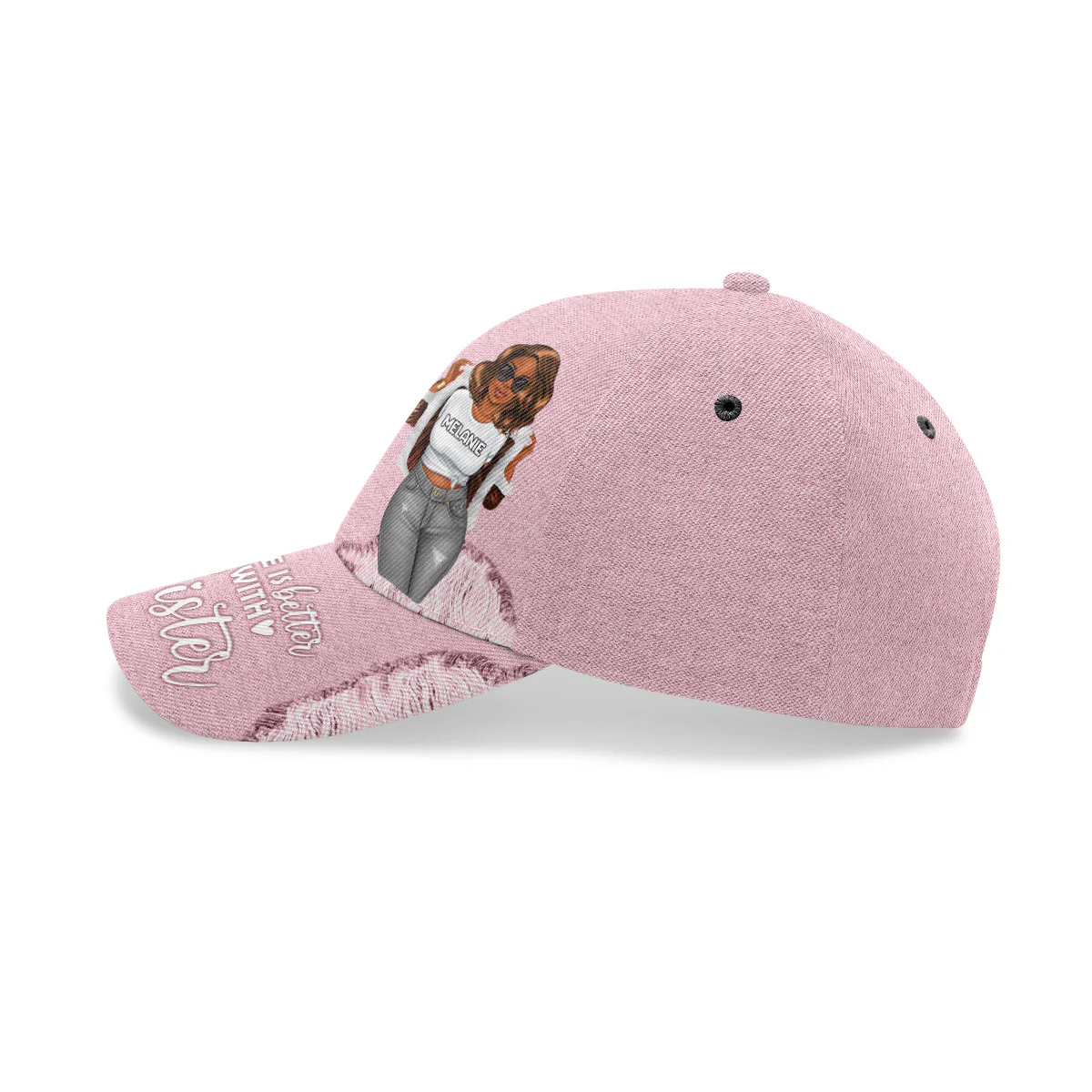 Life Is Better With Sister - Personalized Classic Cap - Image 3