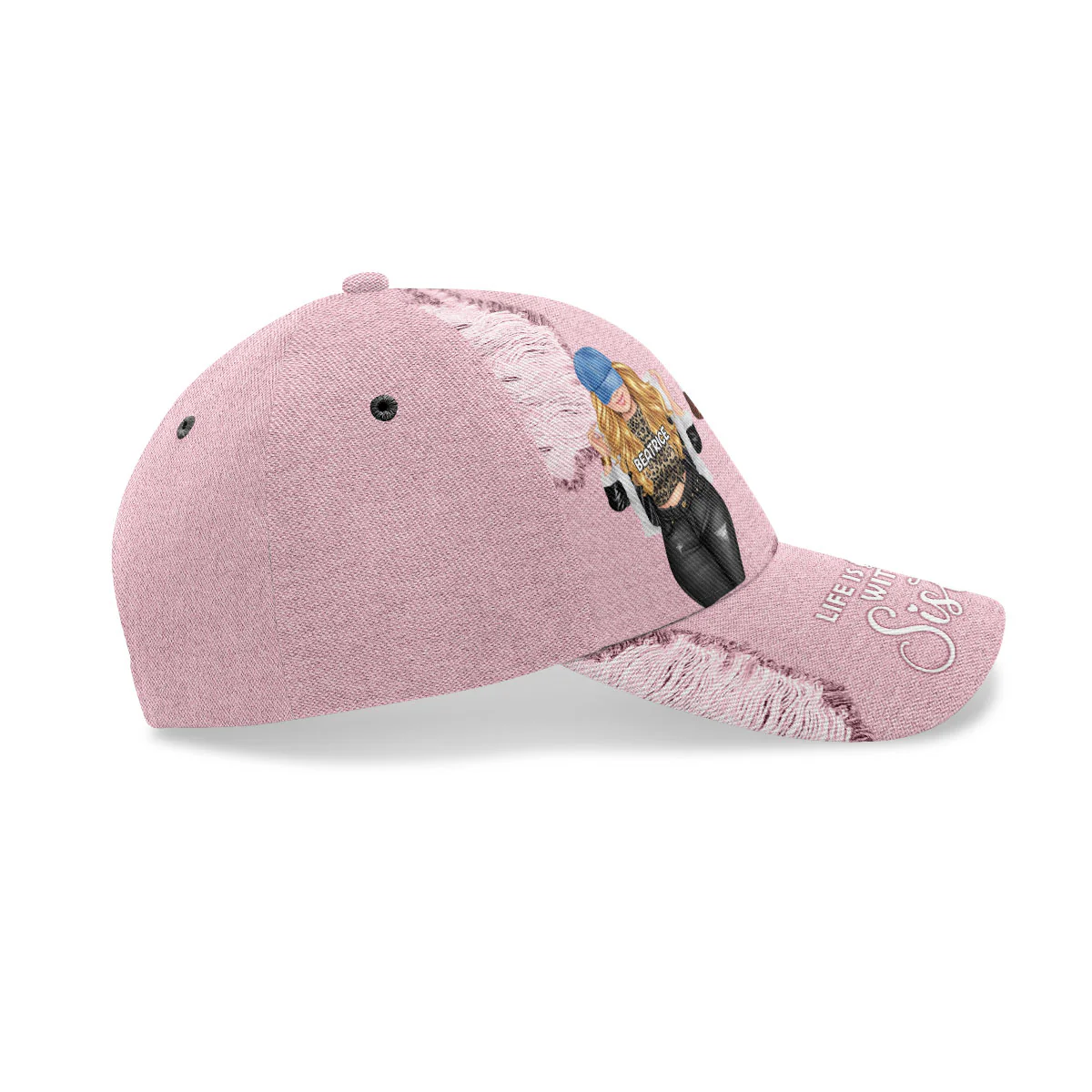 Life Is Better With Sister - Personalized Classic Cap - Image 4