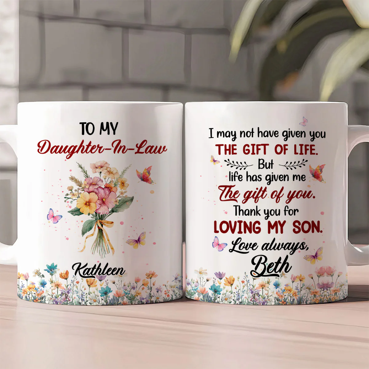 Life's Given You The Gift Of Me - Personalized Ceramic Coffee Mug
