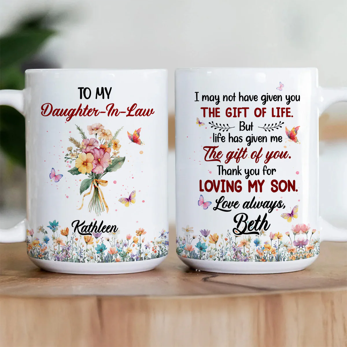 Life's Given You The Gift Of Me - Personalized Ceramic Coffee Mug - Image 2