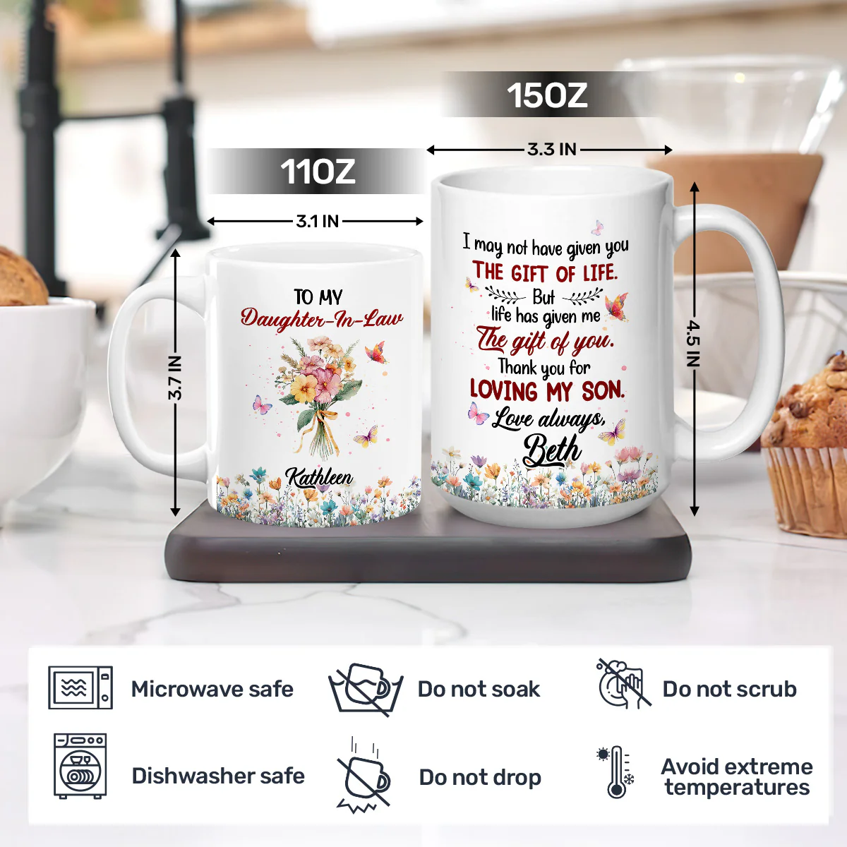 Life's Given You The Gift Of Me - Personalized Ceramic Coffee Mug - Image 4