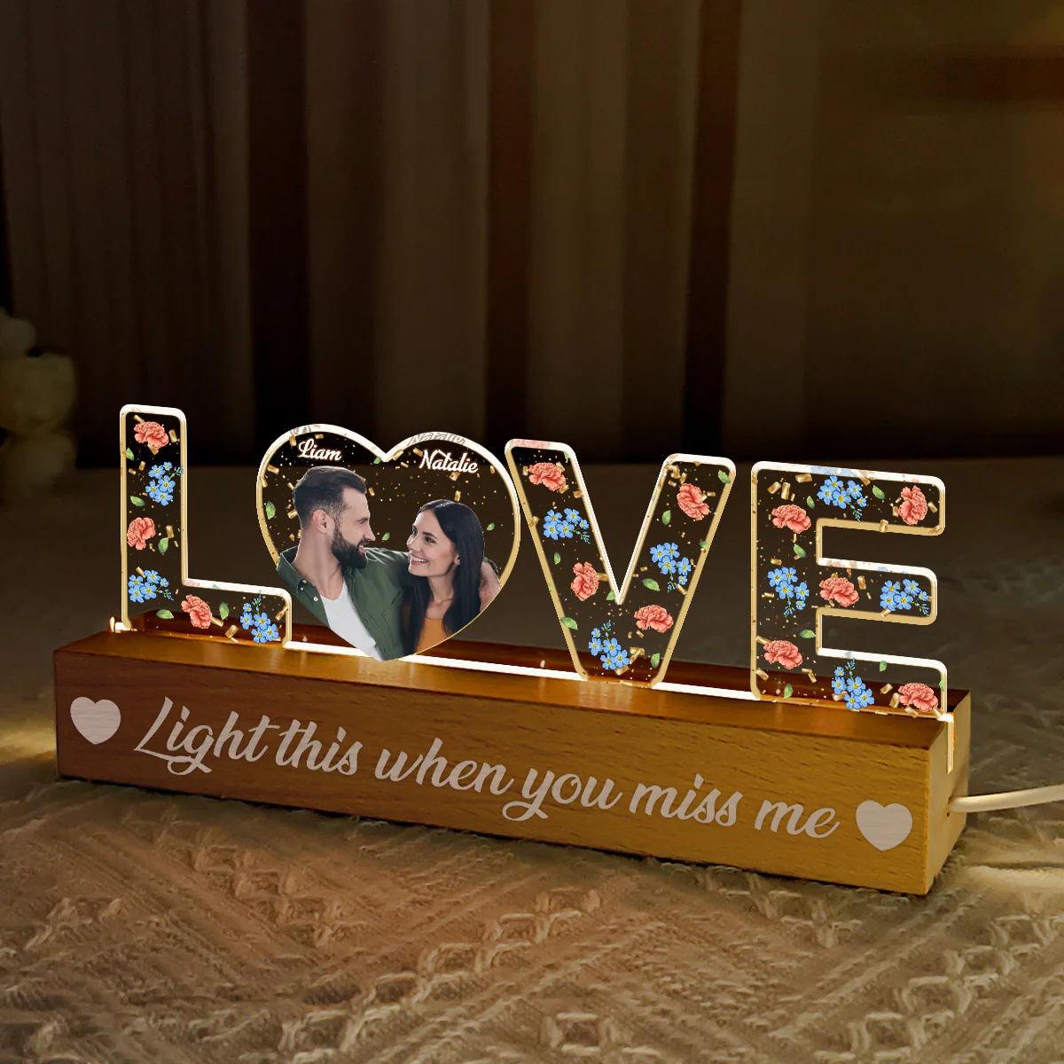 Light This When You Miss Me - Personalized LED Night Light - Image 3