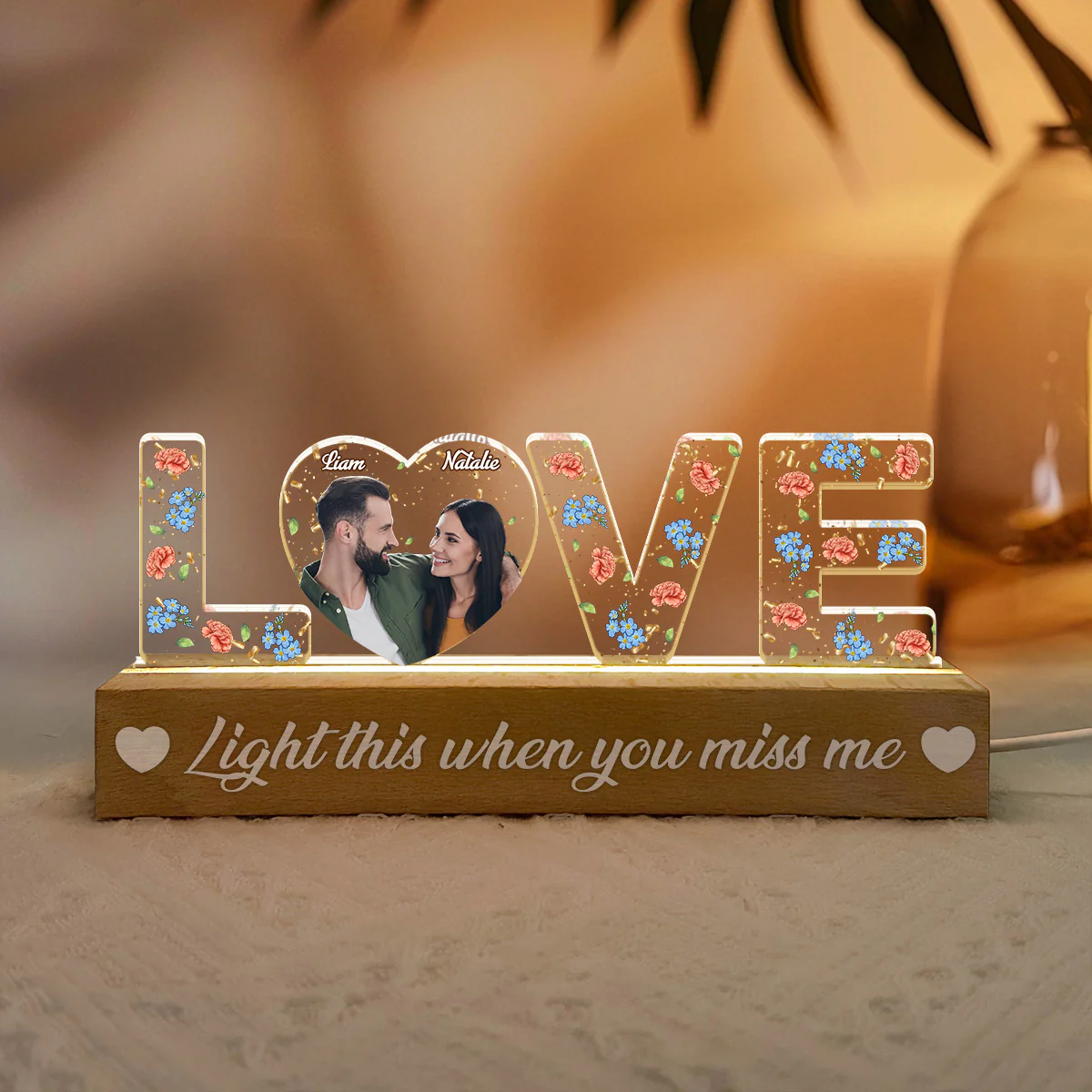 Light This When You Miss Me - Personalized LED Night Light - Image 4