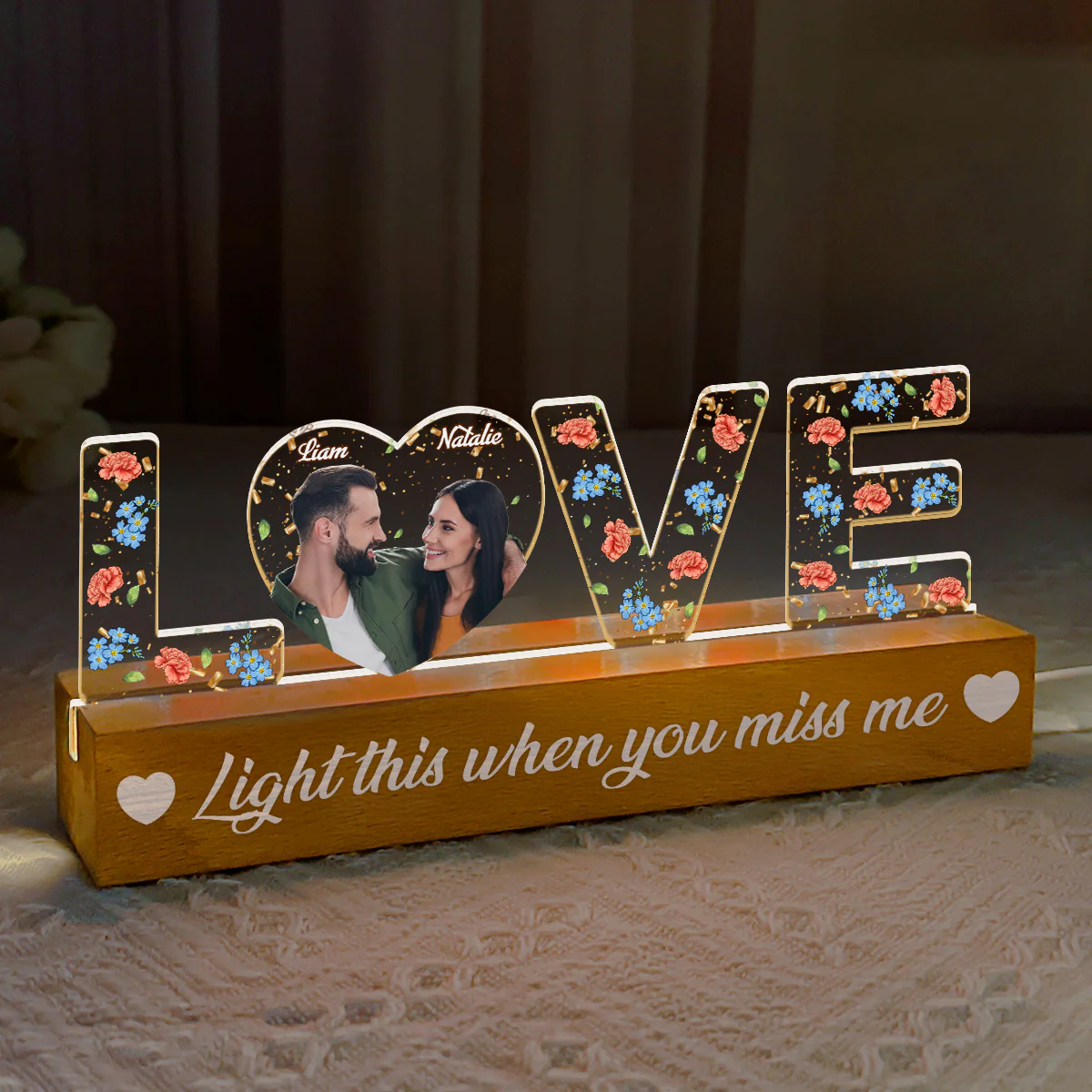 Light This When You Miss Me - Personalized LED Night Light - Image 5