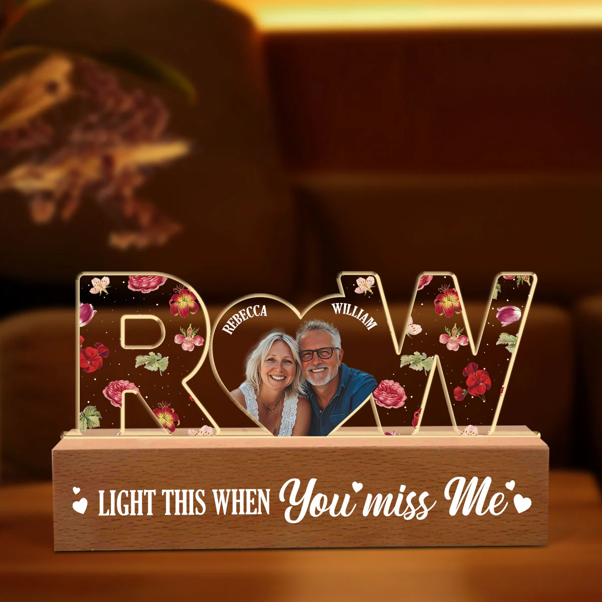 Light This Whenever You Miss Me - Personalized LED Night Light - Image 3