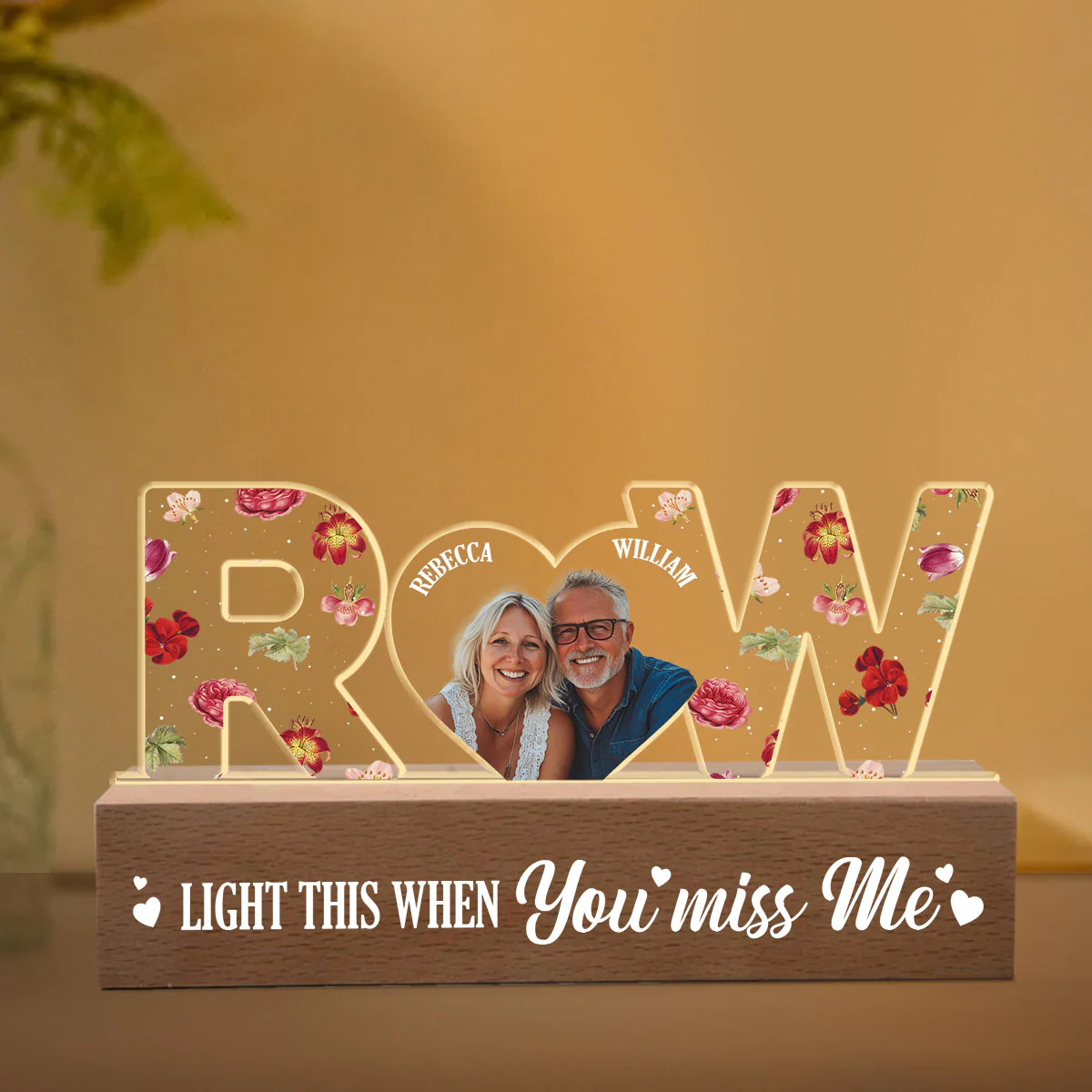Light This Whenever You Miss Me - Personalized LED Night Light - Image 4