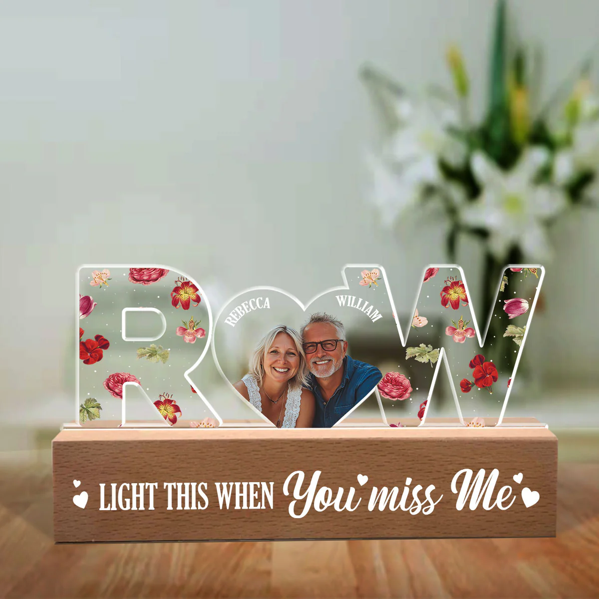 Light This Whenever You Miss Me - Personalized LED Night Light - Image 5