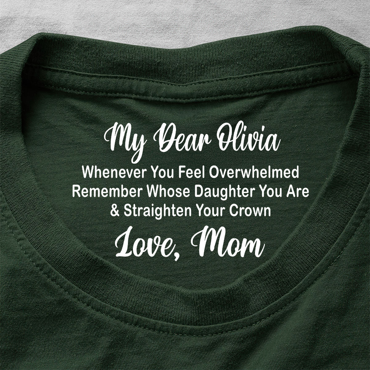 Like Mother Like Daughter - Personalized Shirt With Design Inner Neck And Front