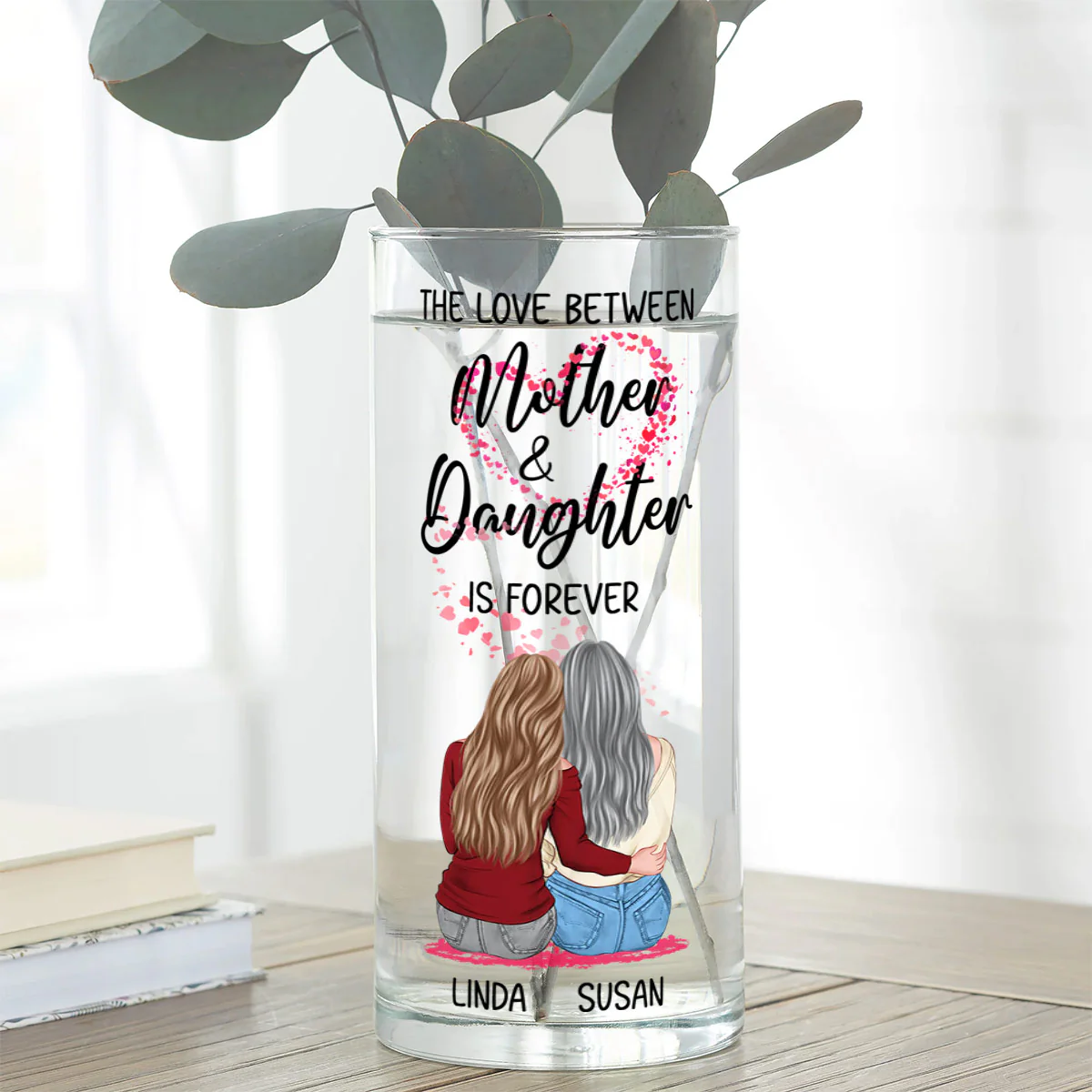 Linked By Love, Forever And Always - Personalized Glass Vase - Image 5