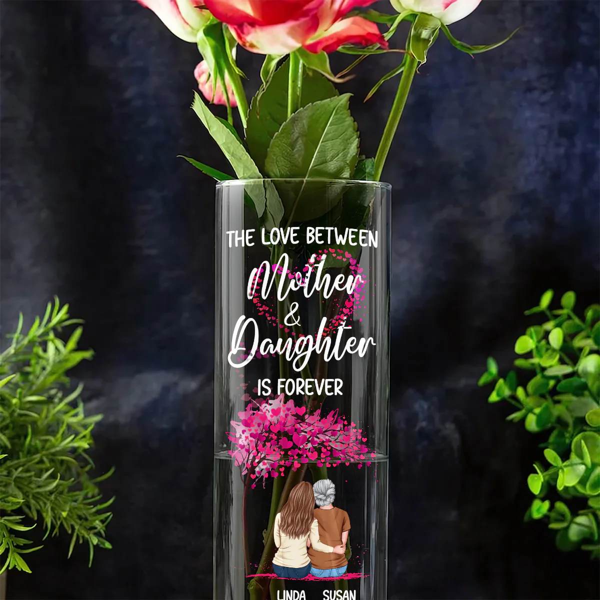 Linked By Love, Forever And Always - Personalized Glass Vase - Image 6