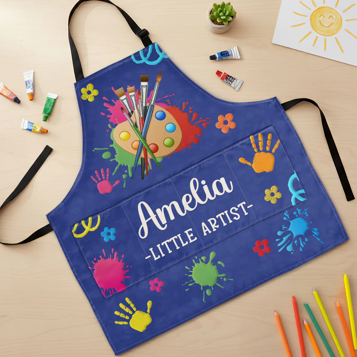Little Artist - Personalized Kid Apron With Pocket - Image 4