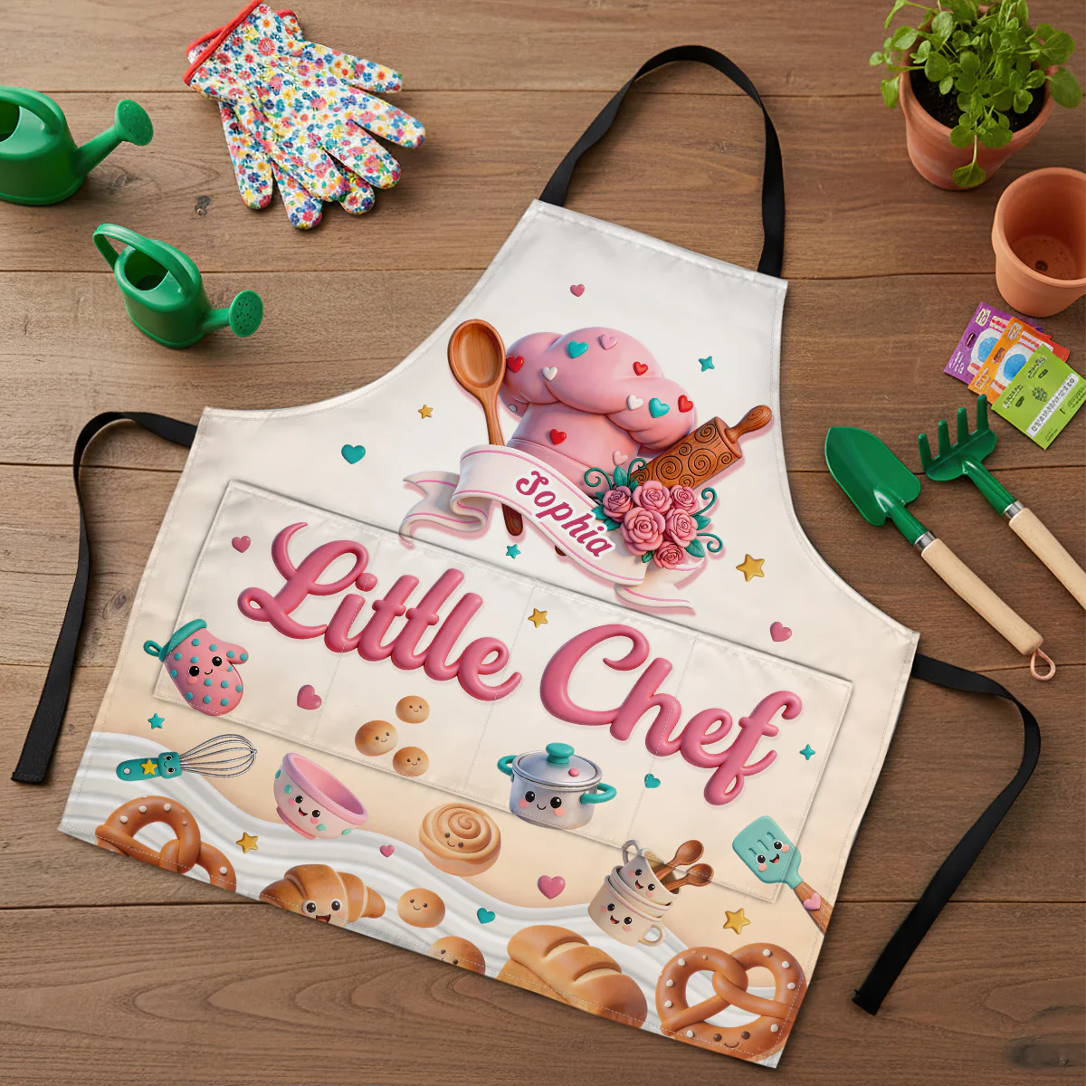Little Chef Magic - Personalized Kid Apron With Pocket - Image 5