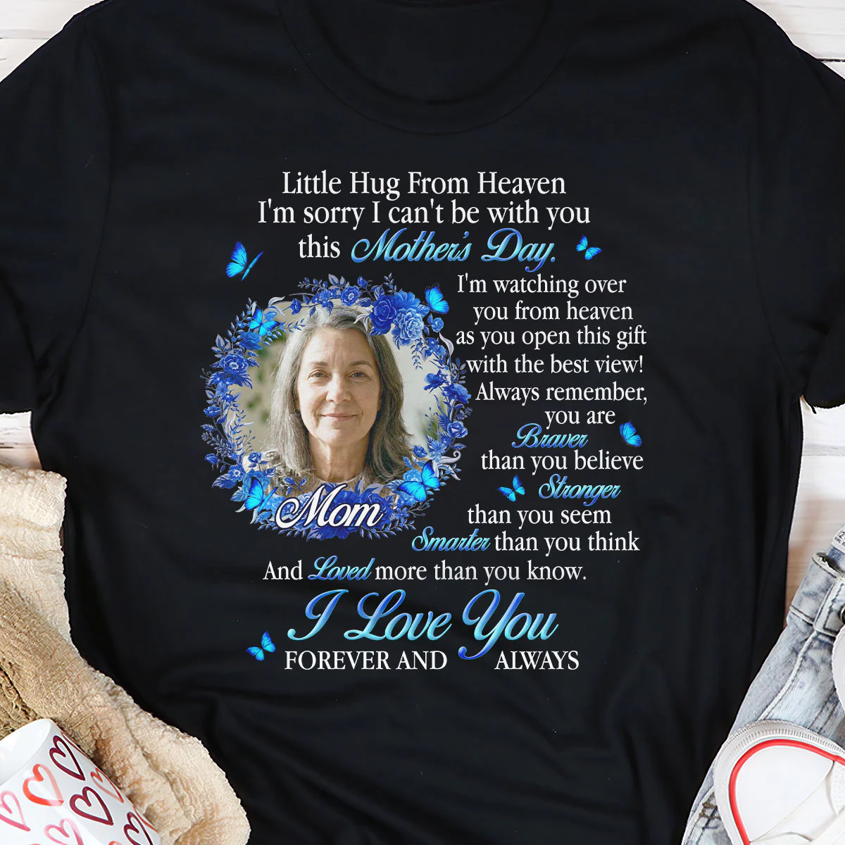 Little Hug From Heaven - Personalized 2D Unisex T-shirt - Image 4
