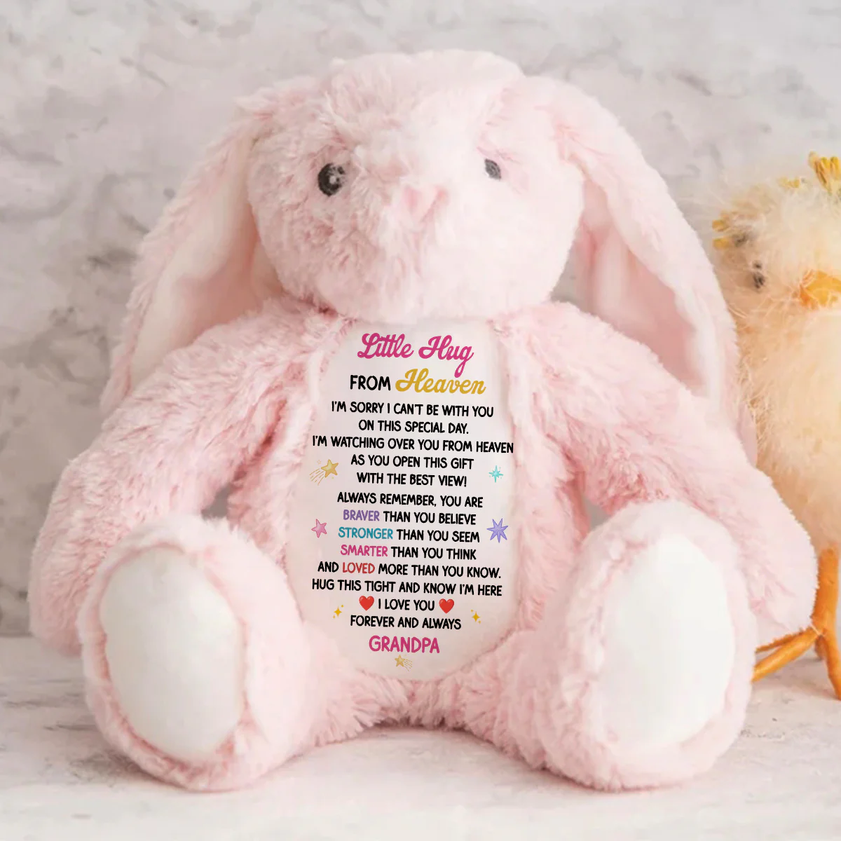 Little Hug From Heaven - Personalized Stuffed Bunny - Image 7