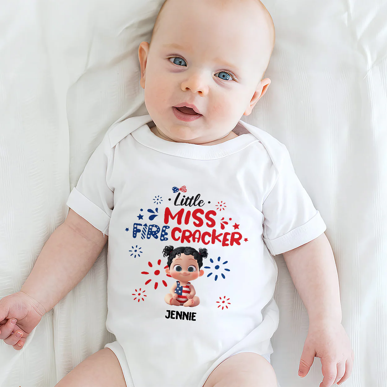 Little Miss Firecracker - Personalized Baby Onesie - Image 3