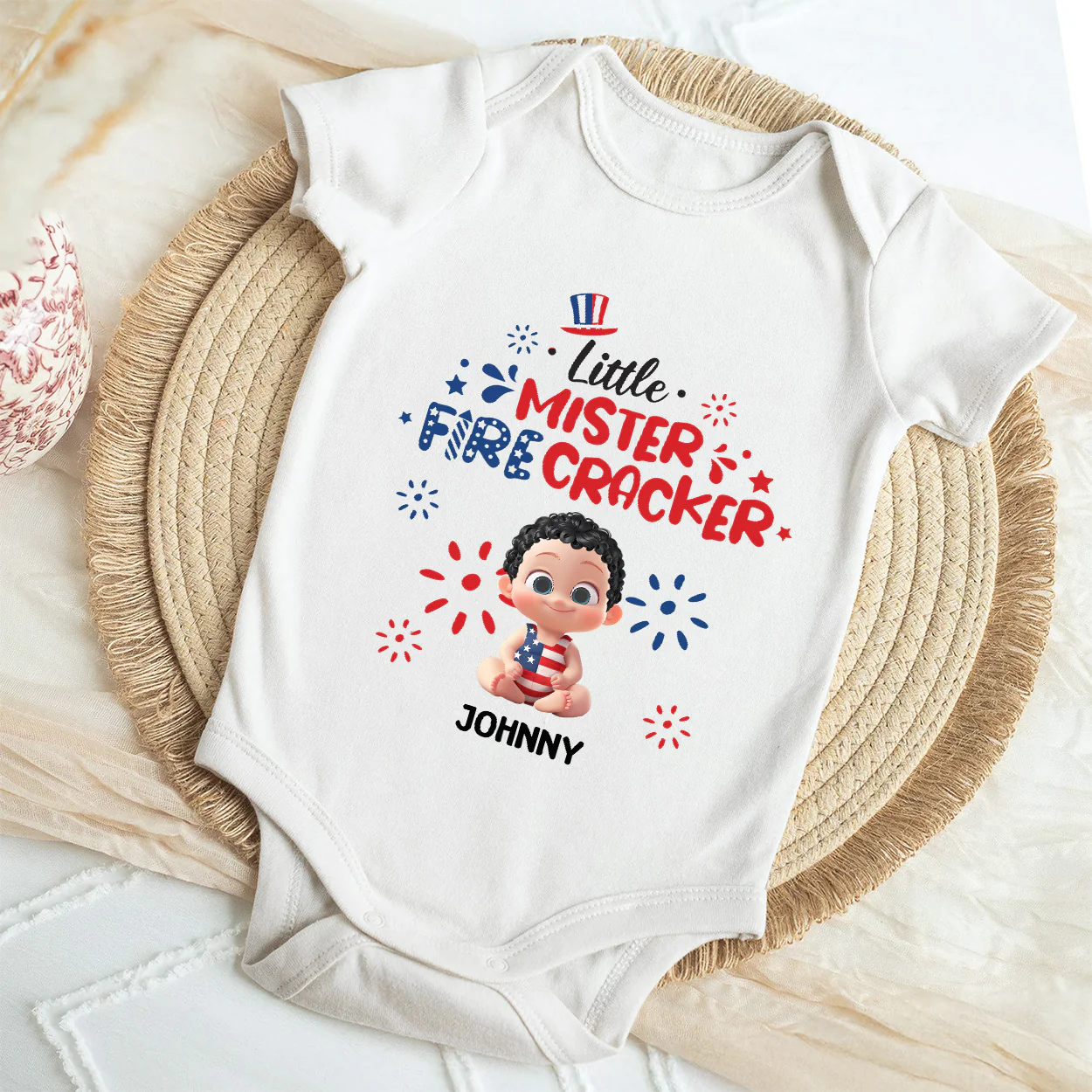 Little Miss Firecracker - Personalized Baby Onesie - Image 4