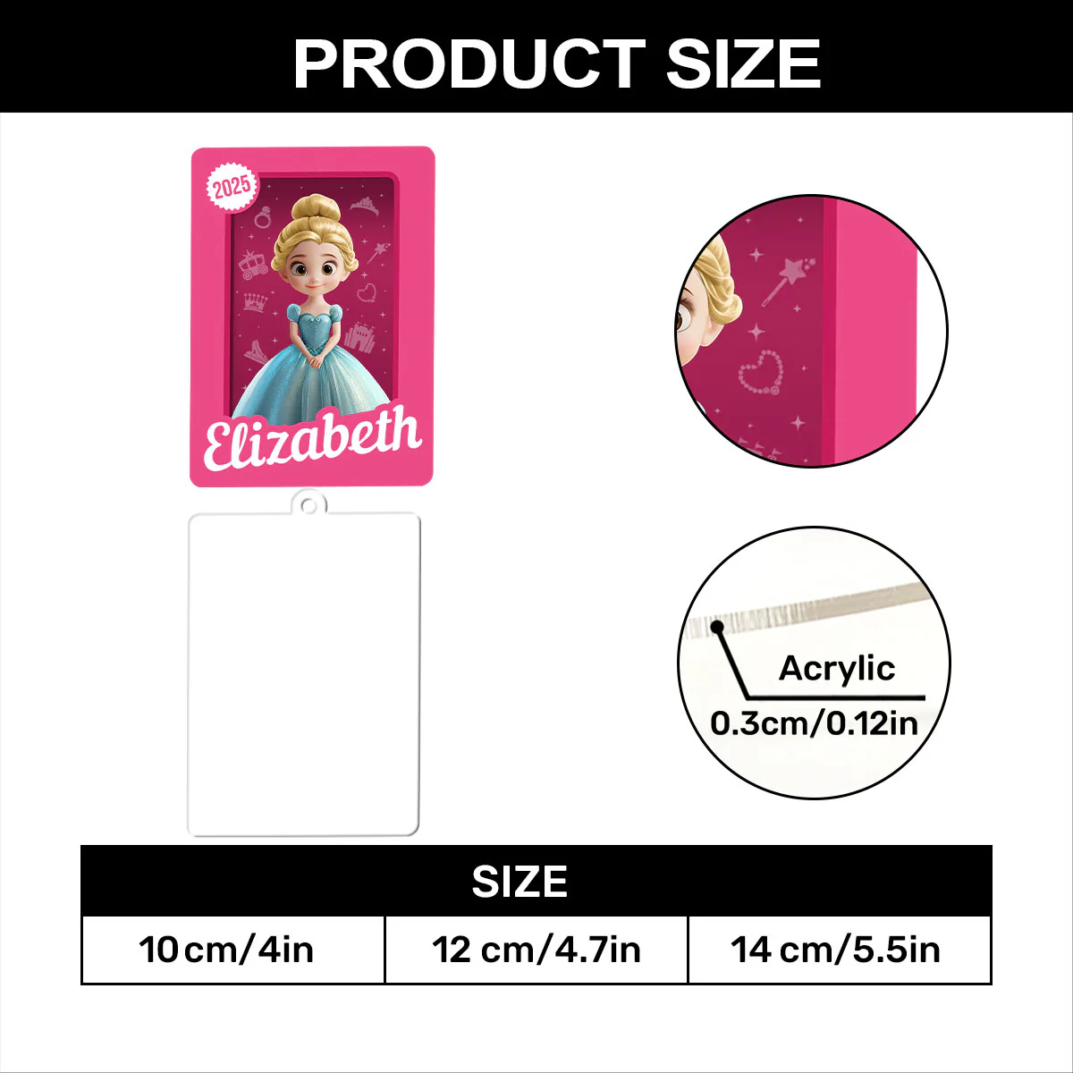 Little Princess Toy Box - Personalized 1-Layer Acrylic Ornament - Image 7