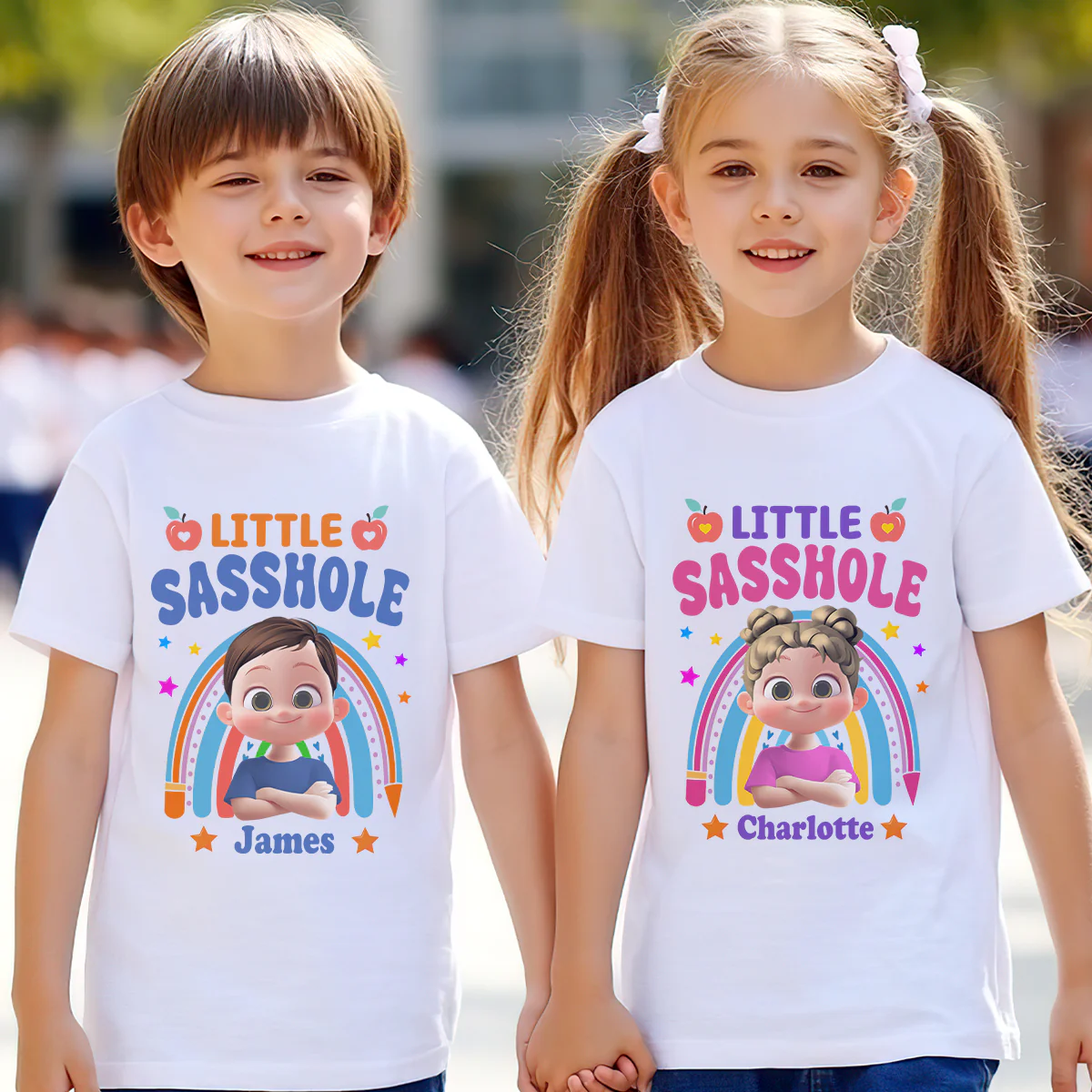 Little Sasshole - Personalized Kid T-Shirt - Image 2
