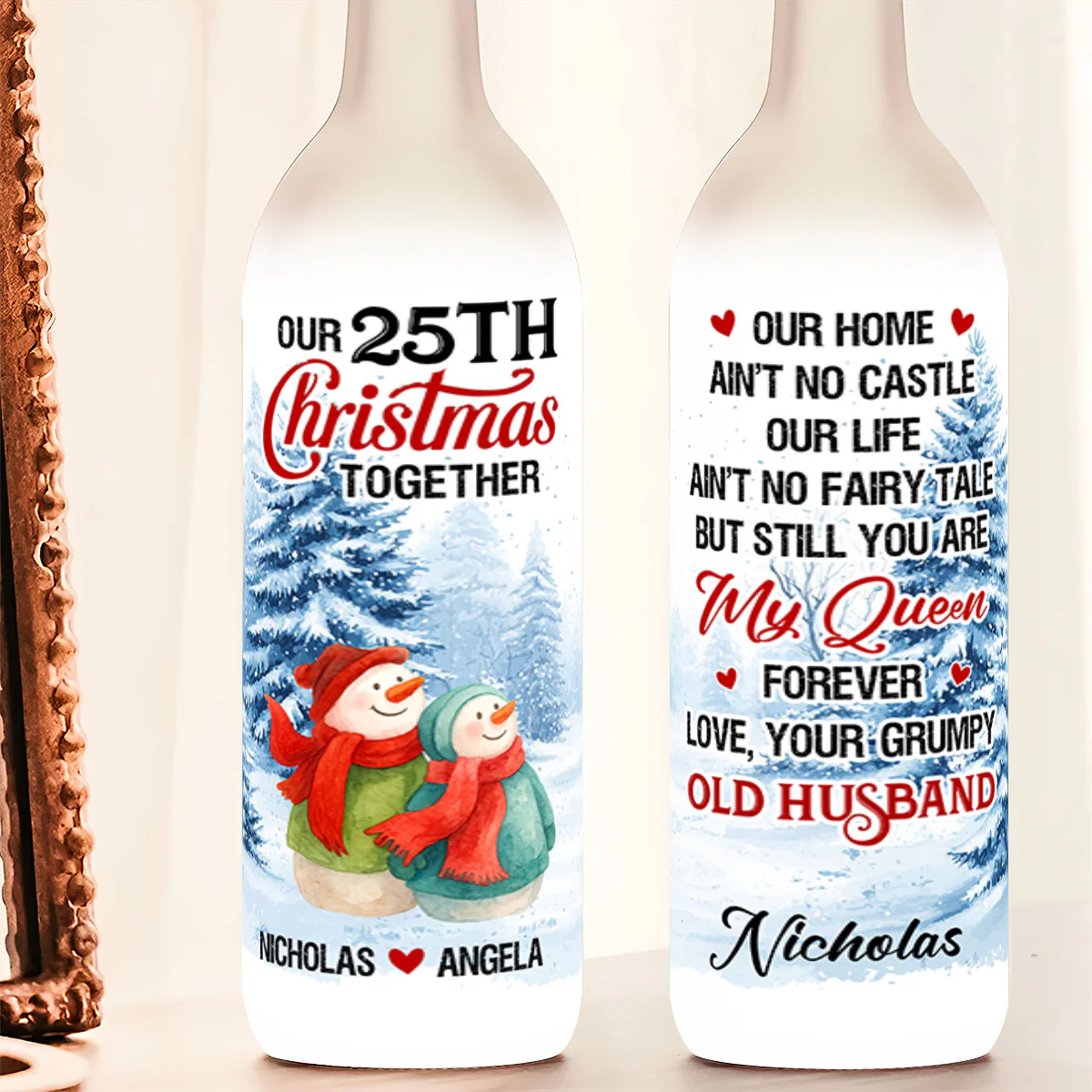 Live A Life With You - Personalized Bottle Lamp - Image 5