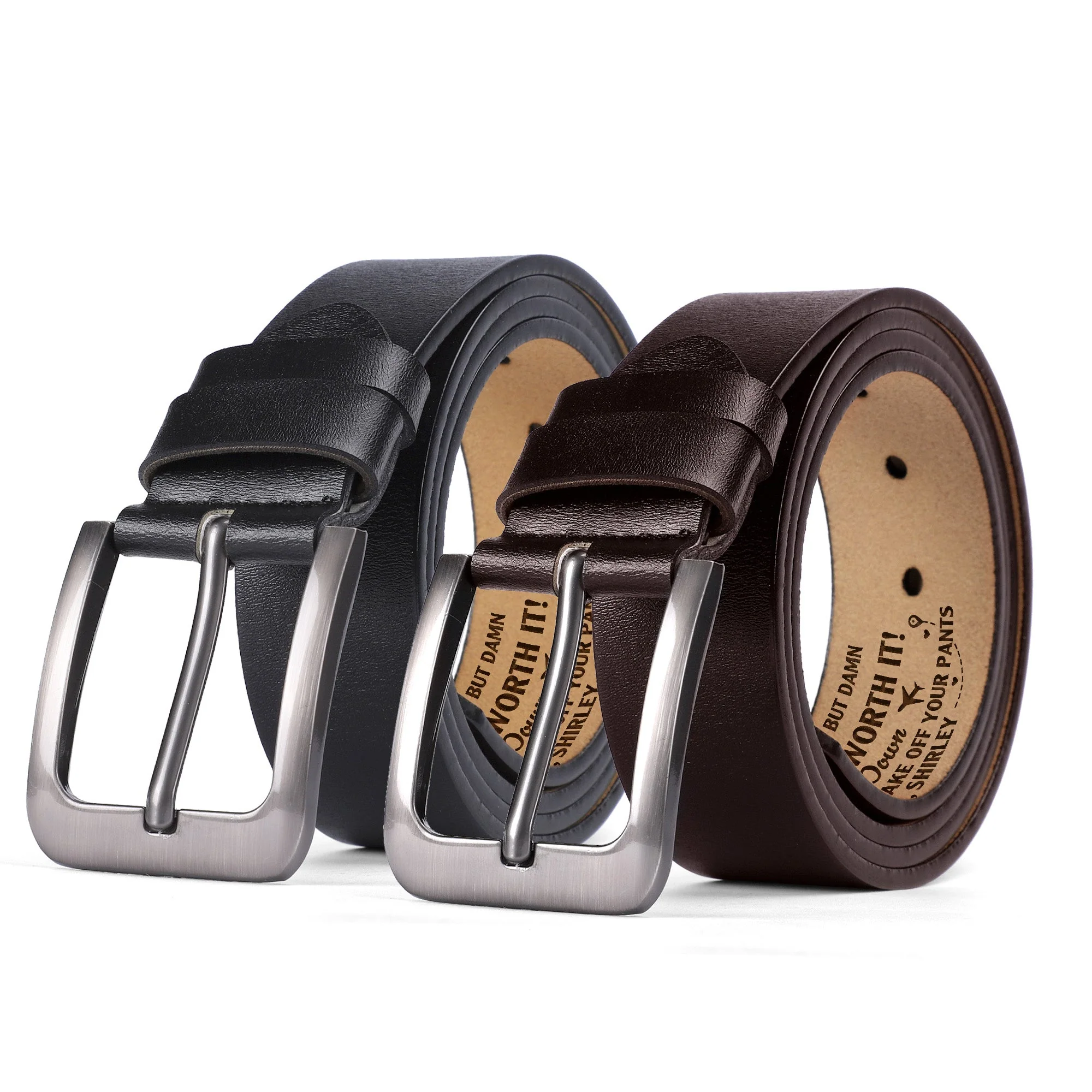 Long Distance - Personalized Engraved Leather Belt - Image 3