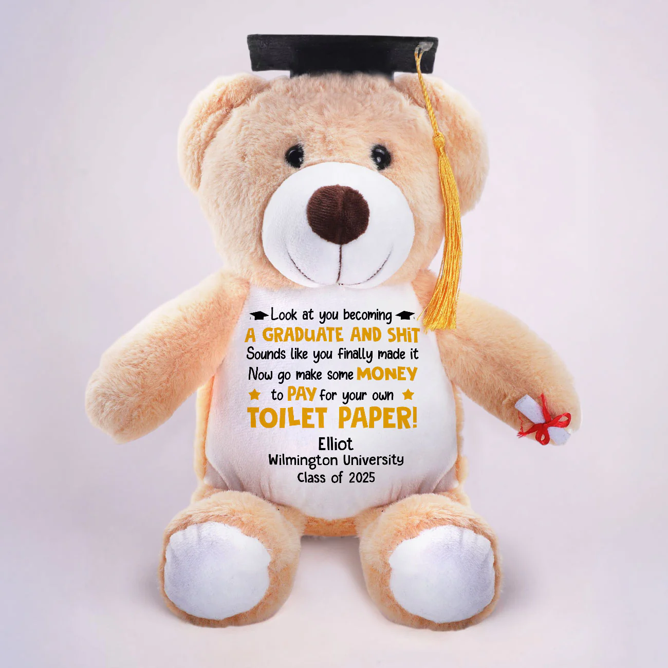 Look At You Becoming A Graduate And Shit - Personalized Graduation Teddy Bear