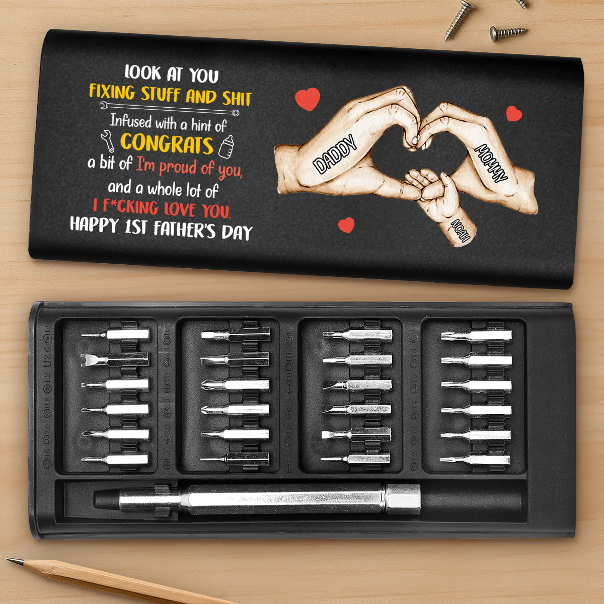 Look At You, Fixing Stuff And Shit - Personalized Screwdriver Set