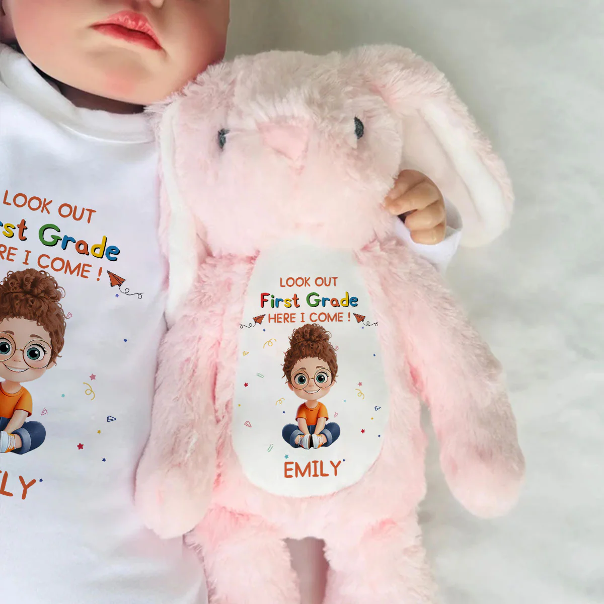 Look Out Here I Come - Personalized Stuffed Bunny - Image 6