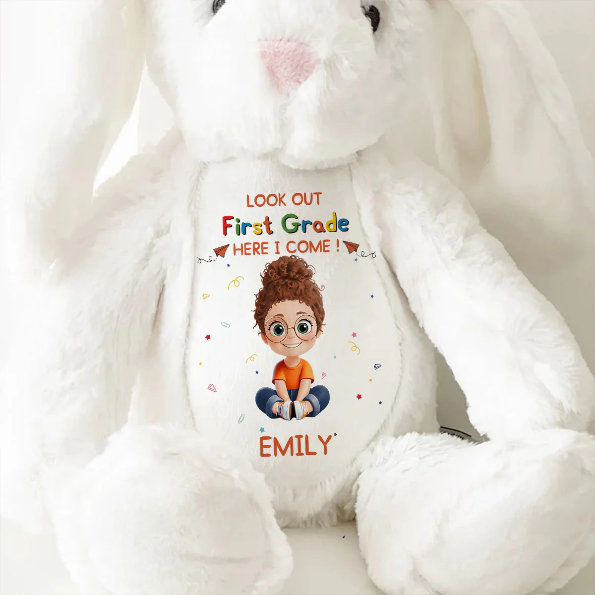 Look Out Here I Come - Personalized Stuffed Bunny - Image 9