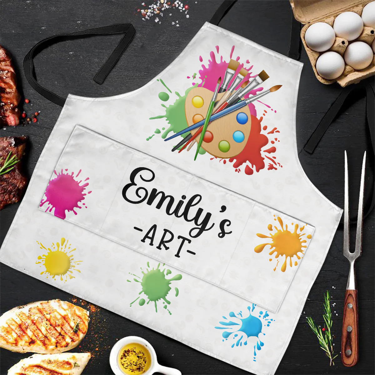 Love Art - Personalized Apron With Pocket - Image 2