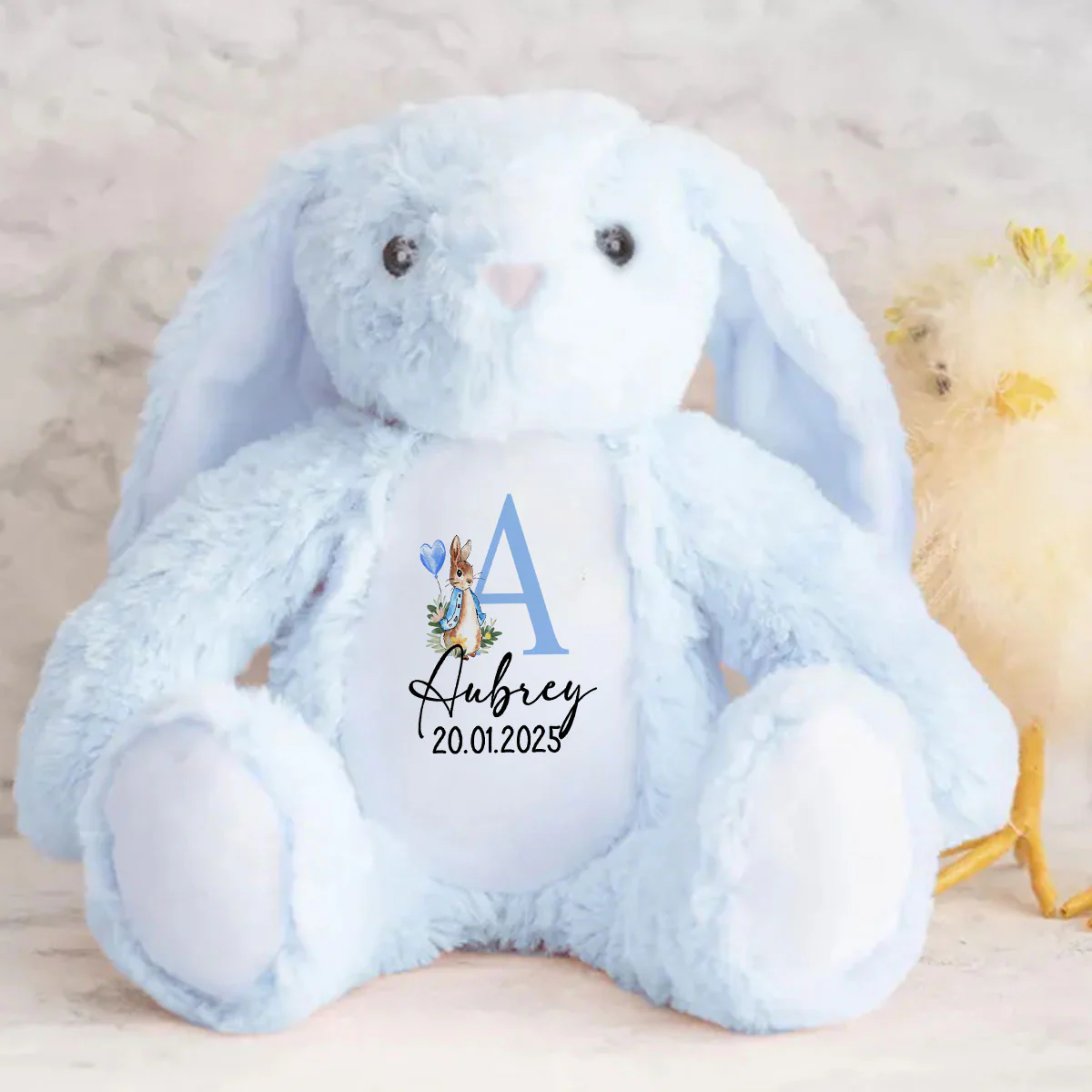 Love Baby From Grandma Initials Letter - Personalized Stuffed Bunny - Image 4