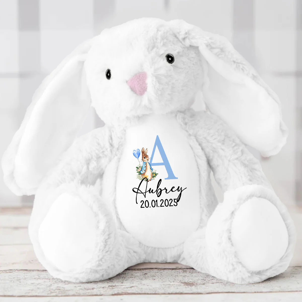 Love Baby From Grandma Initials Letter - Personalized Stuffed Bunny - Image 5