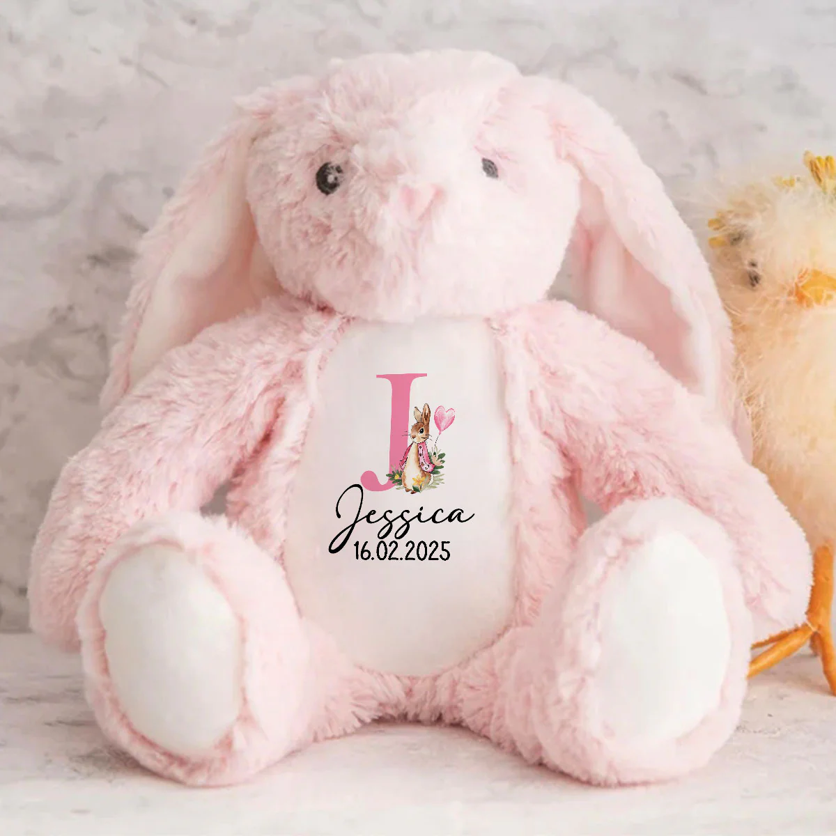 Love Baby From Grandma Initials Letter - Personalized Stuffed Bunny - Image 7