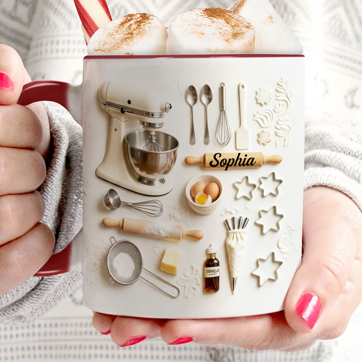 Love Baking - Personalized Accent Mug - Image 5