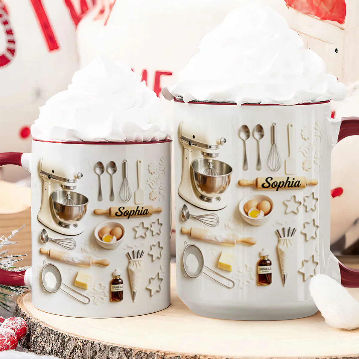 Love Baking - Personalized Accent Mug - Image 6