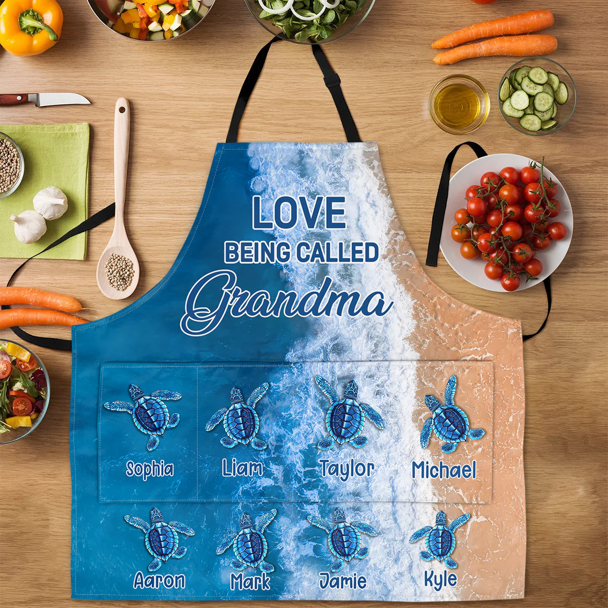 Love Being Called Grandma - Personalized Apron With Pocket