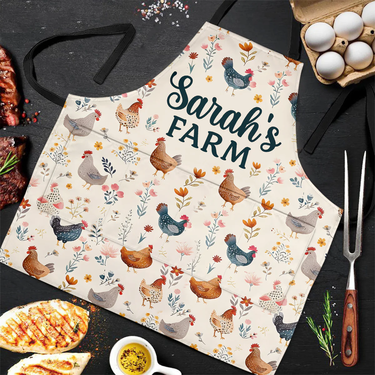 Love Farm - Personalized Apron With Pocket - Image 2