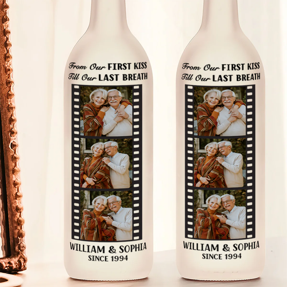 Love, Frame By Frame - Personalized Bottle Lamp - Image 5