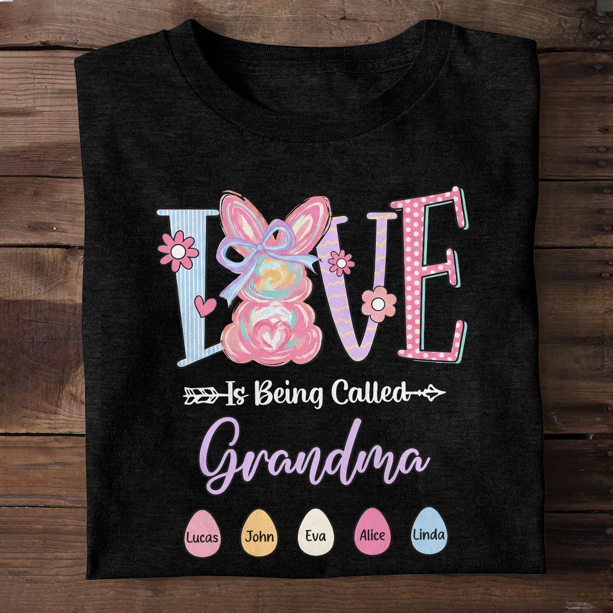 Love Is Being Called Grandma - Personalized 2D Unisex T-shirt - Image 2