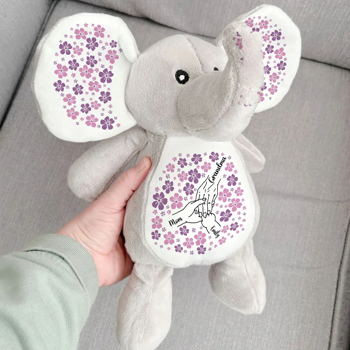 Love Passed Down - Personalized Stuffed Elephant - Image 3