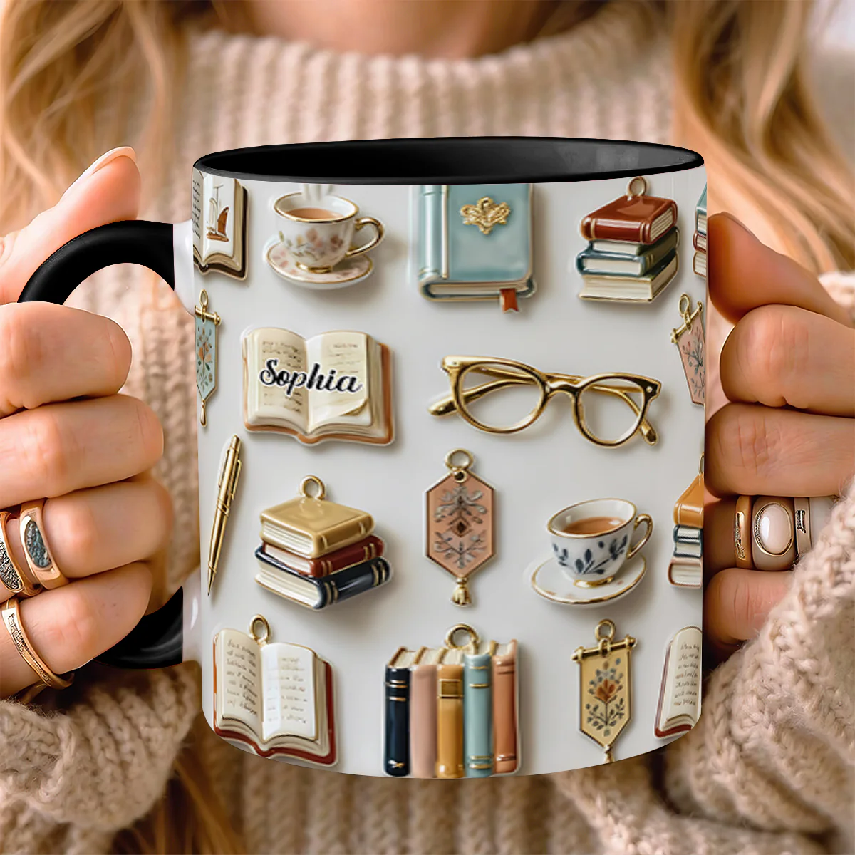 Love Reading - Personalized Accent Mug - Image 2